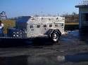 8 compartment diamond tread dog trailer